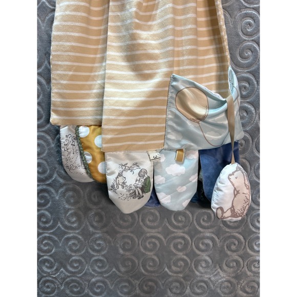 DEMDACO Mommy Me Activity Scarf Tan Blue‎ Stripes Sensory Toy Baby Gift NWT - Picture 4 of 6